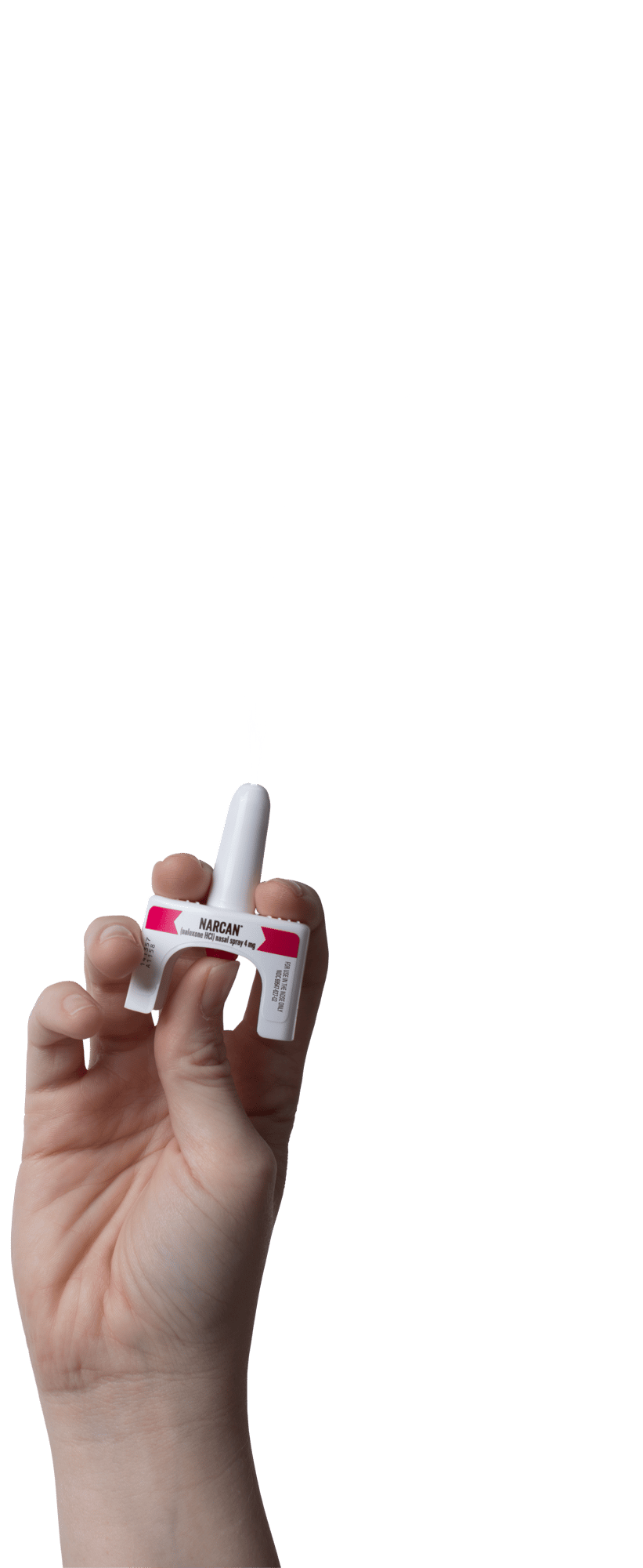 Hand Spraying Narcan Nasal Spray